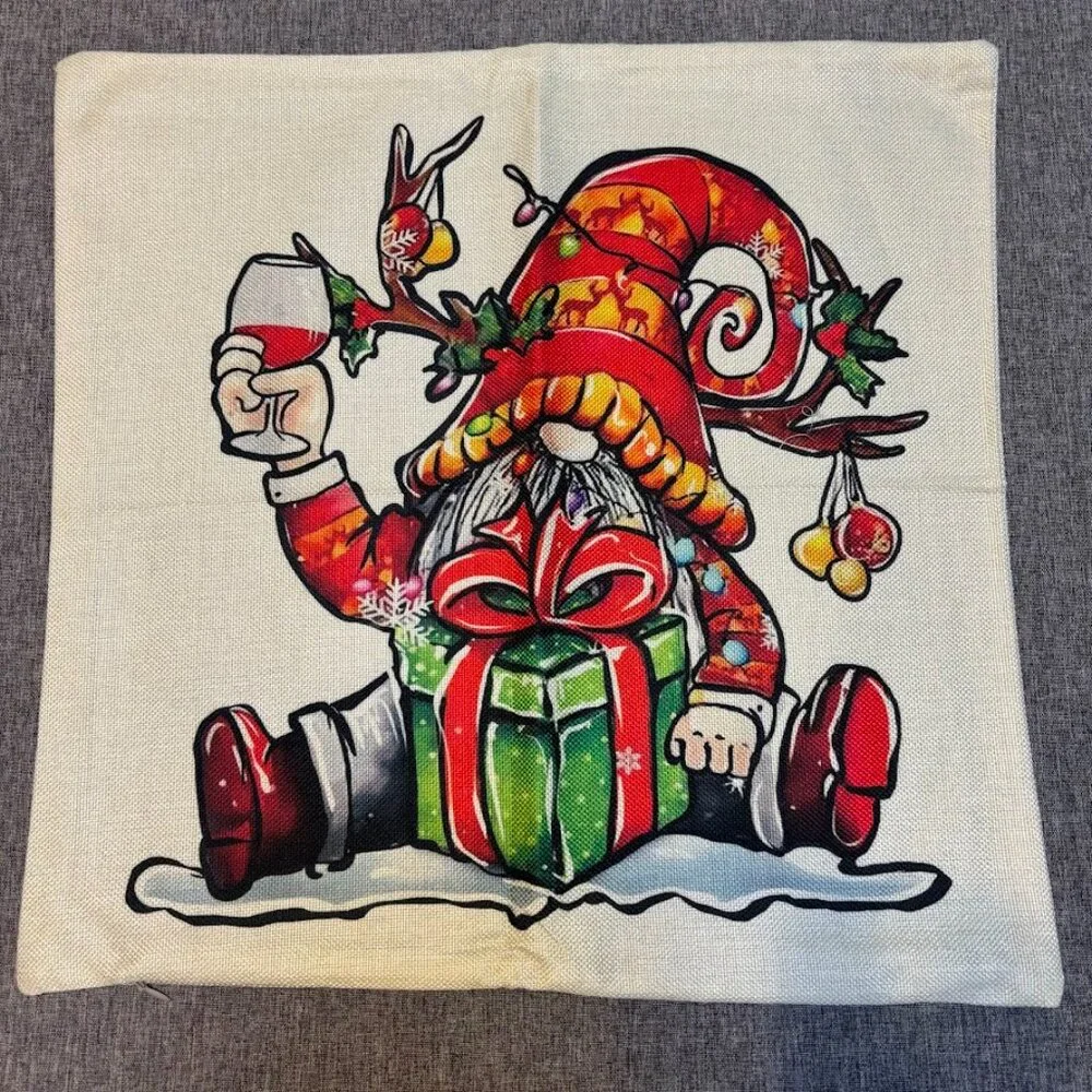 4 Whimsical Christmas Holiday Cushion Pillow Covers